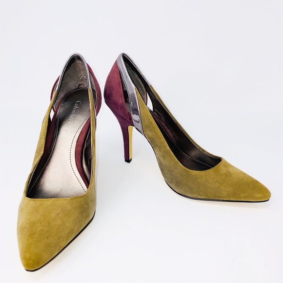 Calvin Klein Shoes - Calvin Klein Heels Suede Multi Color 6